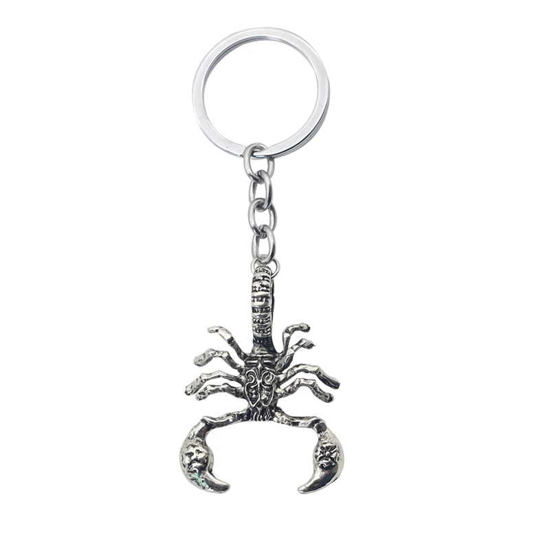 Retro Animal Scorpion Keychain Gothic Punk Metal Insect Men Key Chain Ring Holder Keychains Jewelry Drop Shipping Chaveiro