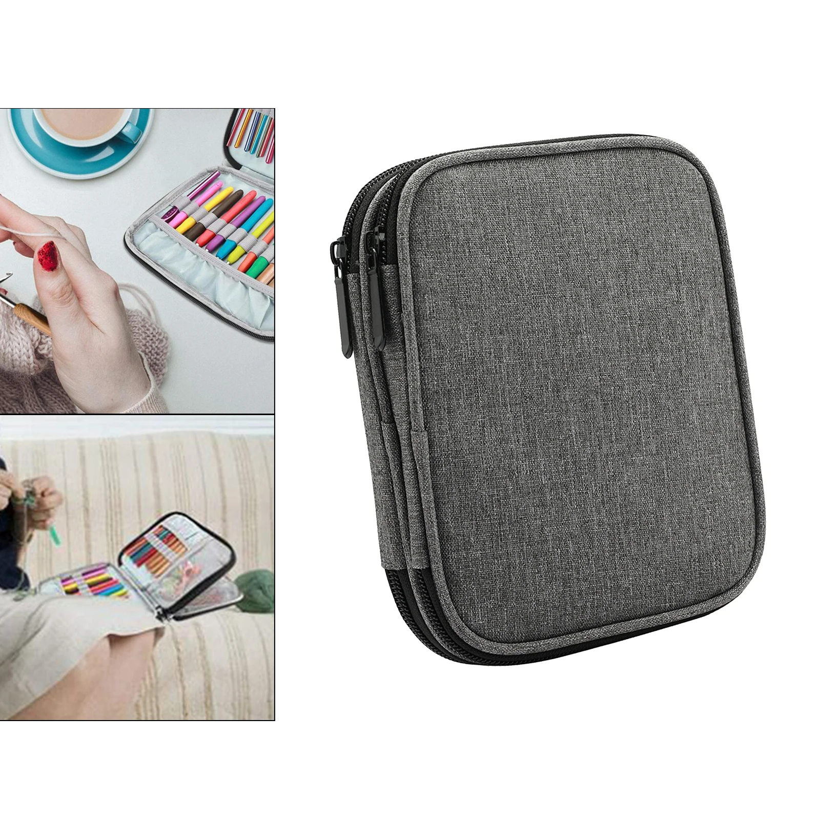 Portable Organizer Case Bag For Circular Knitting Needles Crochet Hooks Bag Oxford fabric Durable Storage Bags for Sewing Tool