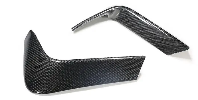 Add On Type Auto Restyling Lower Corner Spoiler Covers 2014-ON For BMW M3 F80 M4 F82 F83 Gloss Black Real Dry Carbon Fiber 2 Pcs