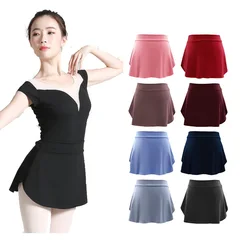 10 Colors Ballet Leotard Short Skirt Dance Dress Girls Ballet A-line Girl Figure Skating Skirt Stage Dance Costume