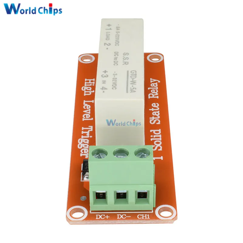 DC 5V 220V 5A 1 Canale SSR Modulo Relè A Stato Solido Alto Basso Livello Trigger di Commutazione Scheda Transistor Per Arduino R3 UNO