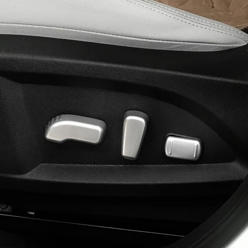 LHD For Infiniti QX60 ABS Chrome/Carbon Car Seat adjustment Switch Cover Trim Sticker Car 2014 15 16 17 2018 accessories 5pcs