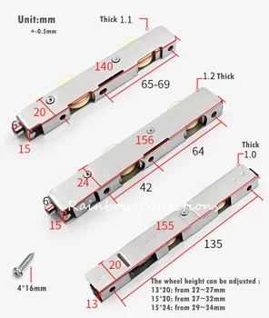 8 nejlepší prodej hliníková posuvná okenní kolečka - №2