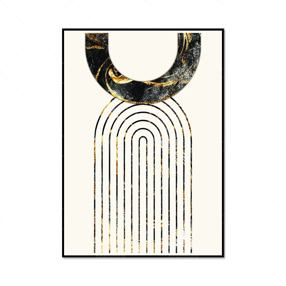 Medieval prints marble sunlight modern abstract scandinavian wall art canvas painting posters and prints Nordic style living roo