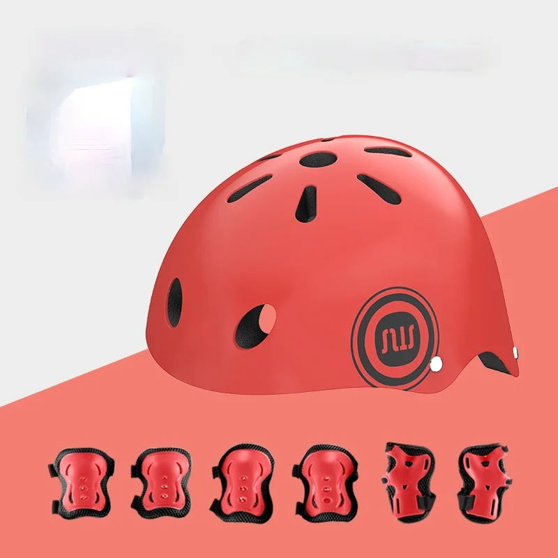 

TT Roller Skating Protective Gear Children's Helmet Riding Full Set Instrument Skateboard Skating Balance Car Anti-Fall Knee Pad