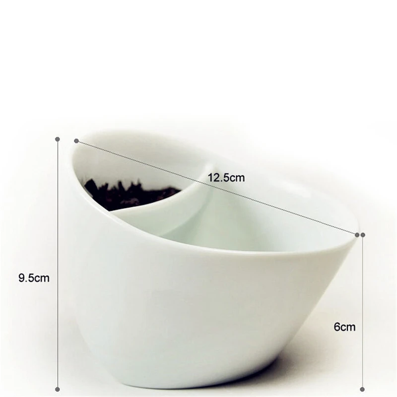 New Novelty Oblique Fall Smart Teacup Creative Ceramic Tilt Kongfu Tea Water Mug Teapot Filter As Gift For Friend