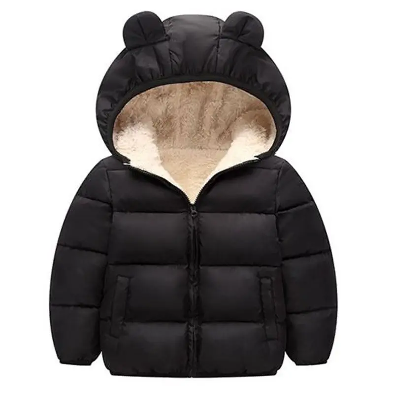 New Winter Boys Hooded Outerwear Autumn Thicken Coat Children Baby Plus Velvet Clothes Kids Casual Plaid Jacket Toddler Overcoat