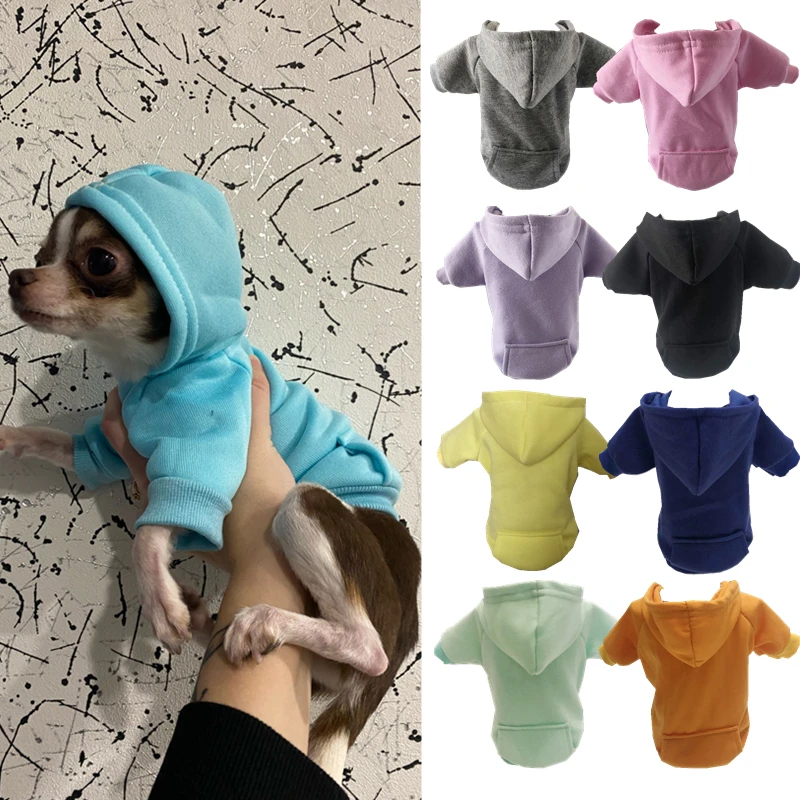 New Winer Dog Clothes Pure Design Cat Dog Hoodie Autumn Winter Dog Coat Jacket Puppy Chihuahau Pet Apparel Ropa Perro Pug