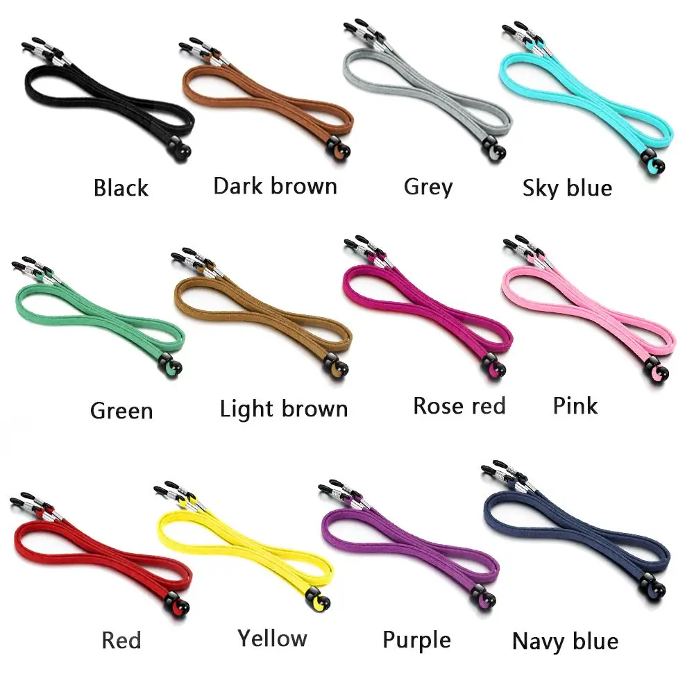 ปรับลื่นความยืดหยุ่นสูง Anti-Lost แว่นตาอ่านหนังสือ CHAIN Face Mask Lanyard สายรัดคอ