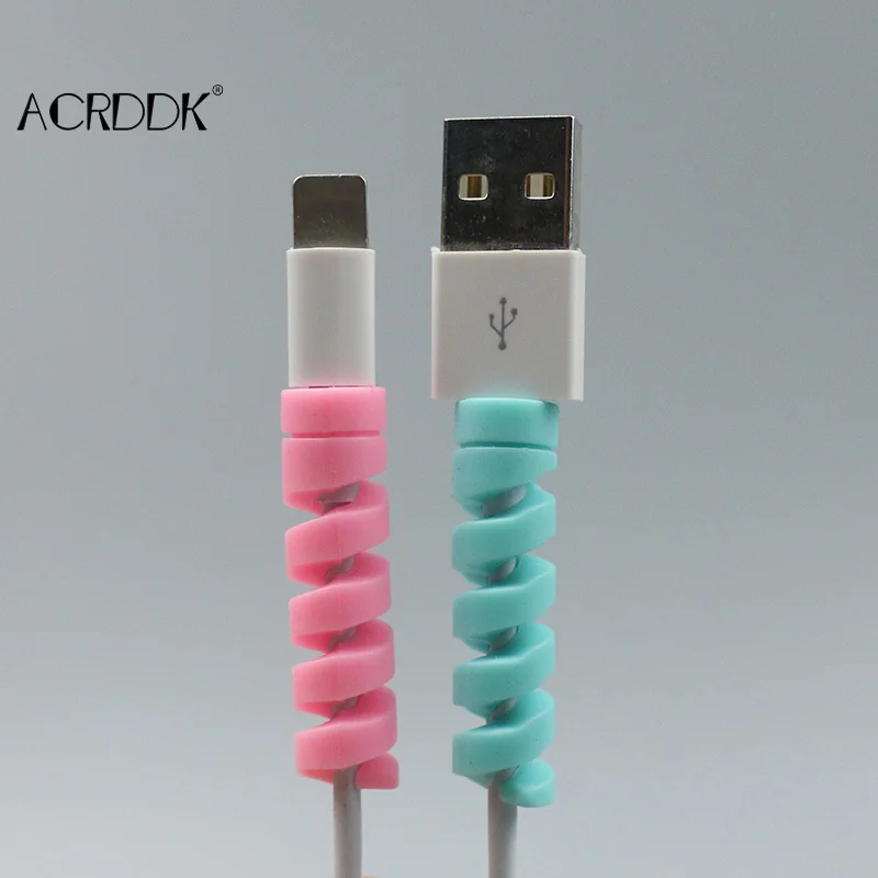 Funda protectora para Cable de carga USB, Protector Compatible con Apple iPhone, Color aleatorio FL, 10 unidades