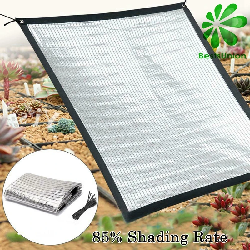 

Aluminum Foil Sun Shade Net Silver 85% Shading Rate Sun Shelter Balcony Garden Flower Succulent Plants Awning