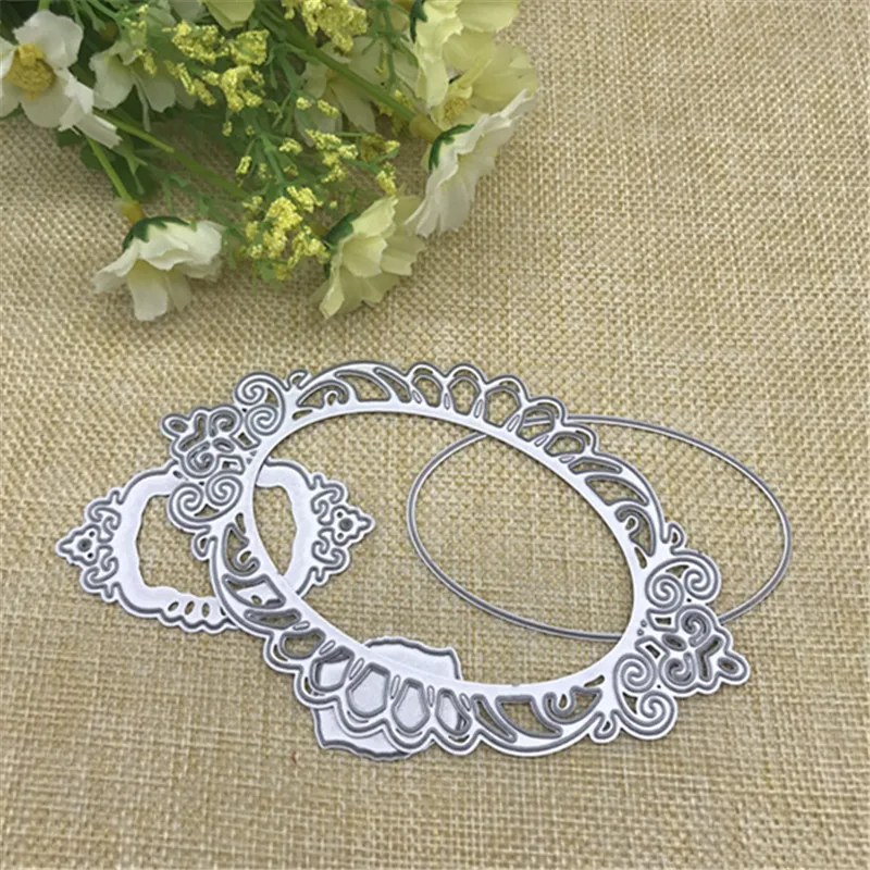 Lace flower frame Metal Cutting Dies For DIY Scrapbooking Album Embossing Paper Cards Decorative Crafts