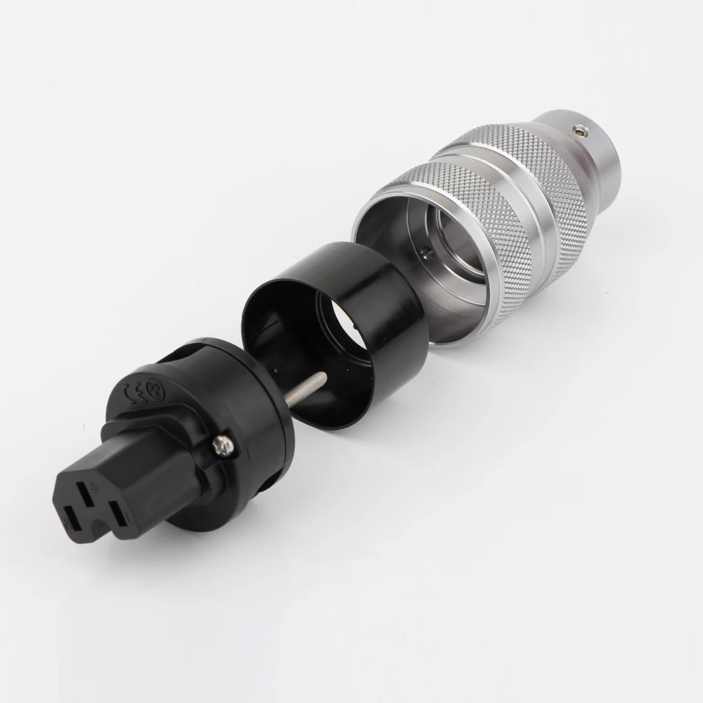 Paar EU Power Stecker Aluminium legierung IEC C15 Audio Stecker HiFi AC Netzkabel Stecker adapter Für Audiophile DIY Netz Kabel – Detail 12