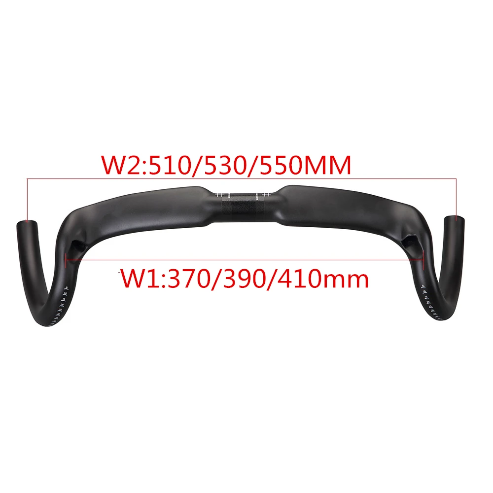 Neuer Carbon-Gravel-Lenker mit Großer Flare-Bar für Cyclocross und Rennräder, 370/390/410/430 mm Carbonfaser-Fahrradlenker – Detail 6