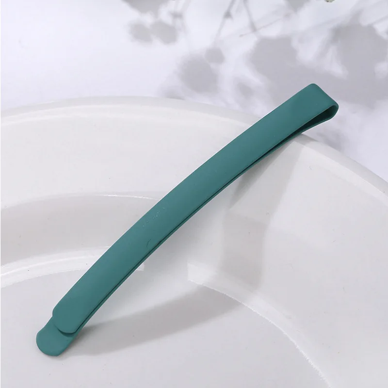 6.5cm New Fashion  Color Matte Spray Paint Hairpin BB Clip Hairpin Barrettes Women Children Girl Handmade Accessories Headwear