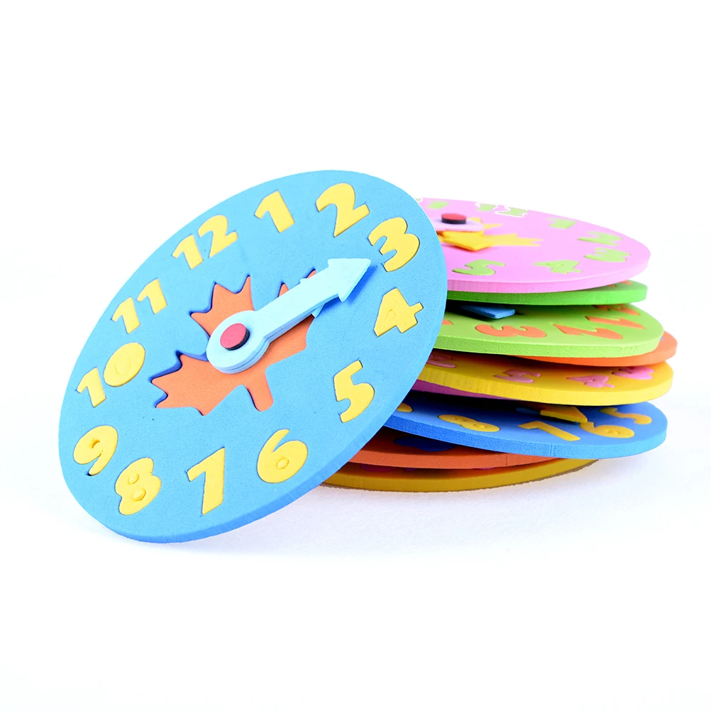 1 pz 3-6 anni bambini fai da te Eva orologio apprendimento educazione giocattoli divertimento Puzzle gioco per bambini giocattoli per bambini regali casuali