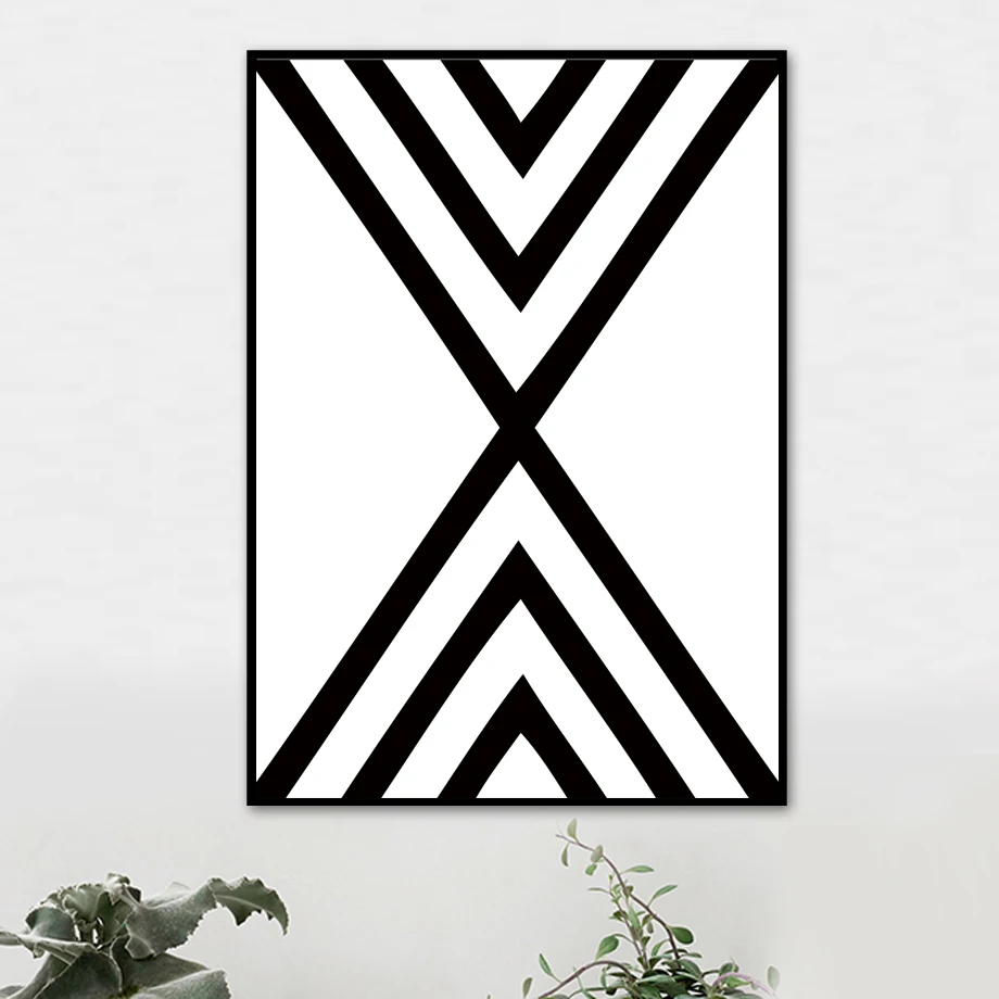 Abstract Minimalist Line Geometry Mountain Nordic Posters And Prints Wall Art Canvas Painting Wall Picture For Living Room Decor