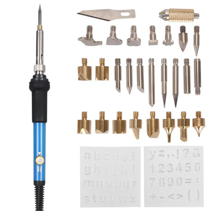 110V/220V Electric Soldering Irons Set Adjustable Temperature Soldering Iron Carving Pen Engraving Wood Pyrography Welding Tools