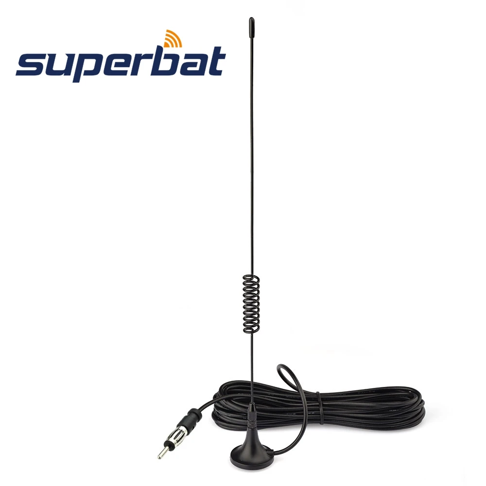 Superbat Magnetic Base Car Stereo Antenna Car FM AM Radio Antenna for Vehicle Truck SUV Truck RV Car Stereo Audio Radio Head Uni