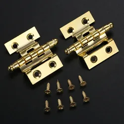 2pcs Bin Cabinet Luggage Furniture Decoration Jewelry Wooden Box Vintage Chest 8 Holes Double-sided Folding Hinge 40*40*10mm