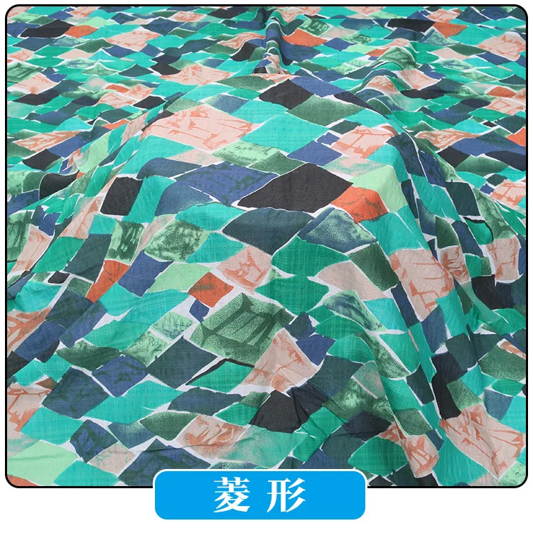 Spring Summer Various Colorful Printing Viscose/Cotton Fabric Soft Clothing Blouse Skirt Pajamas Sewing Cloth Patchwork Material