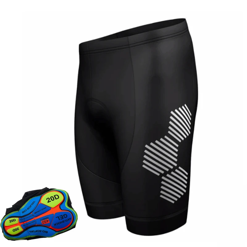 Gel 20D Rembourré Vélo Taille Courte XXS-5XL Haute Qualité Unisexe Noir cyclisme Shorts Confortable Sous-Vêtements Éponge Vélo Pantalon Court