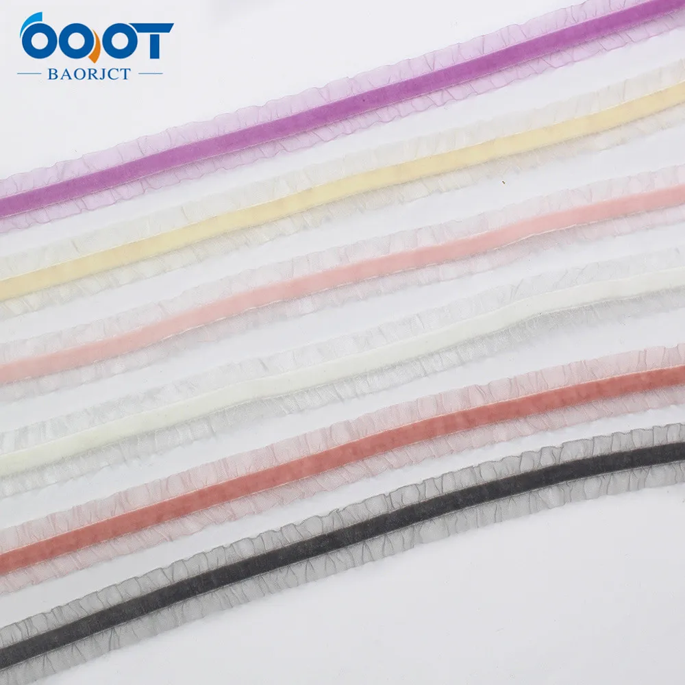 L-20718-709,10yards 3/4\'\'(20mm) Bilateral skirt Solid color elastic folds elastic hair band girl hair band DIY handmade material