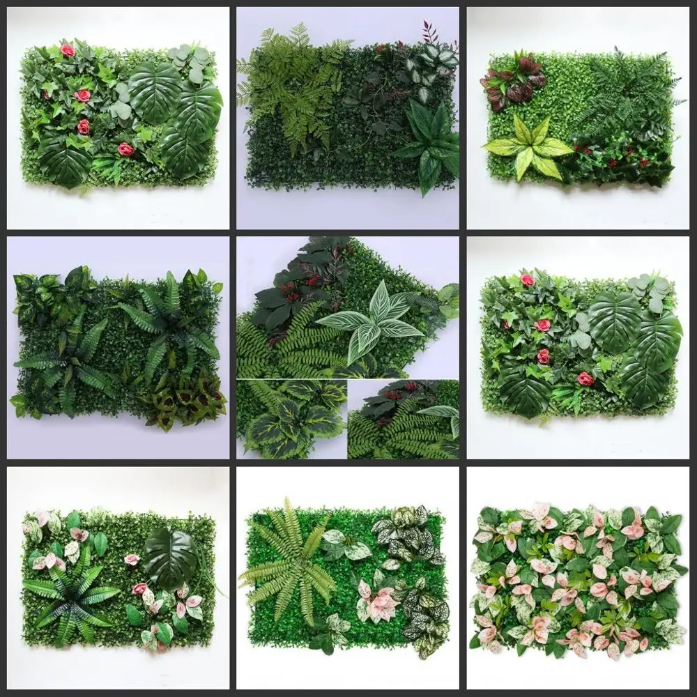 40X60cm Artificial Landscape Turf Simulation Plants Fake Lawn Landscaping Wall Grass Mat Green Artificial Lawn for Home decor