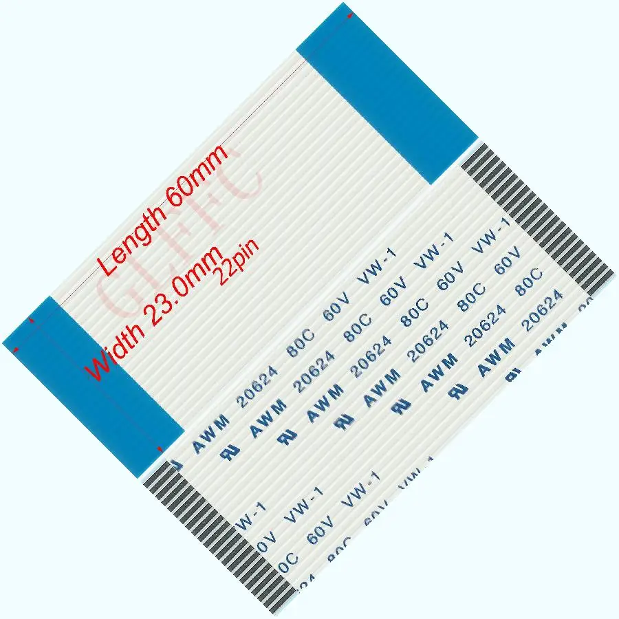 10pin 1.0 Sân 300Mm-0Mm A Linh Hoạt Cáp Phẳng FFC Awm 20624 ROHS Xuất TTL màn Hình LCD DVD Máy Tính