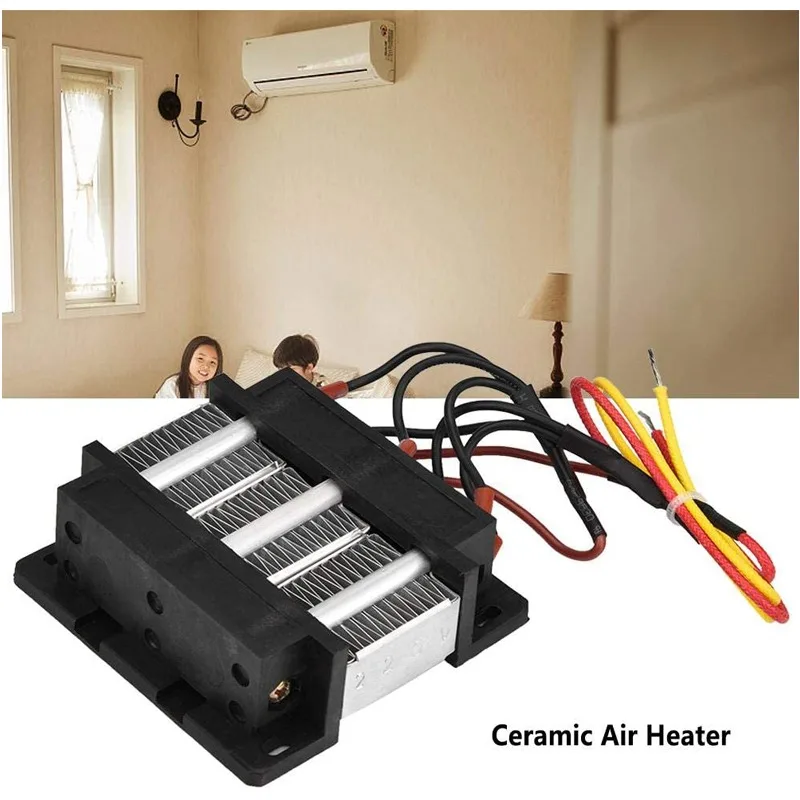 12/24/110V/220V PTC Ceramic Air Heater Insulated PTC Ceramic Air Heater 150-200W Small Space Heating Element DIY Heating Tools