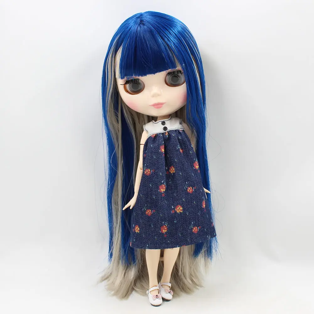 ICY DBS 1/6 bjd Blyth doll white skin nude joint body glossy face colorful hair gift toy