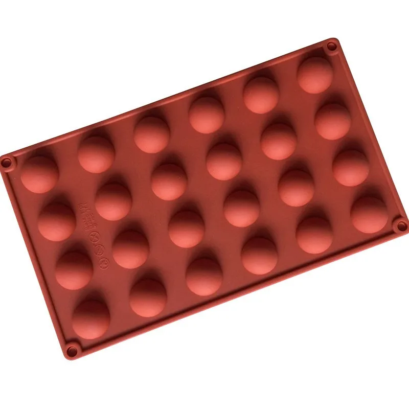 24 Semicircle Pudding Mold Hemisphere Silicone Chocolate Mould Jelly Dessert Cake Baking Decorative Tools