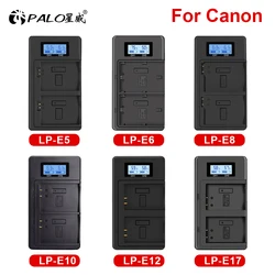 charger LP-E5 LP-E6 LP-E8 LP-E10 LP-E12 LP-E17 LP E5 E6 E8 E10 E12 E17 battery USB Dual smart charger for Canon battery chargers
