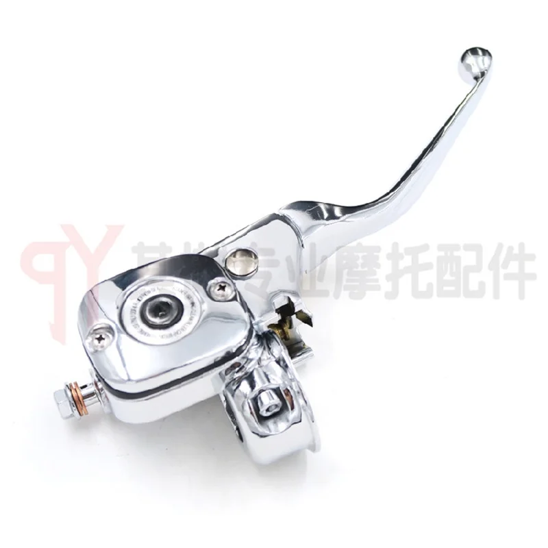 Chrome Black Motorcycle Clutch Lever Brake Pump Master Cylinder Cover For Harley Softail Deluxe Road King Fat boy breakout