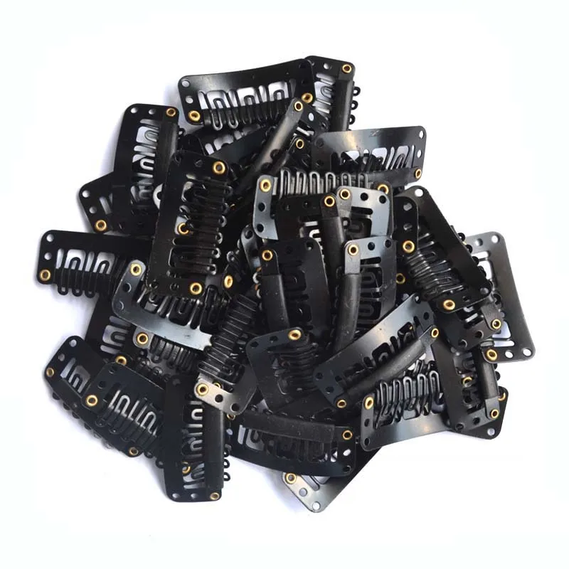 3.2cm U Shape Snap Clips DIY Clip in Hiar Extension Tools Hair Salon Use Clip ins (100 pcs)