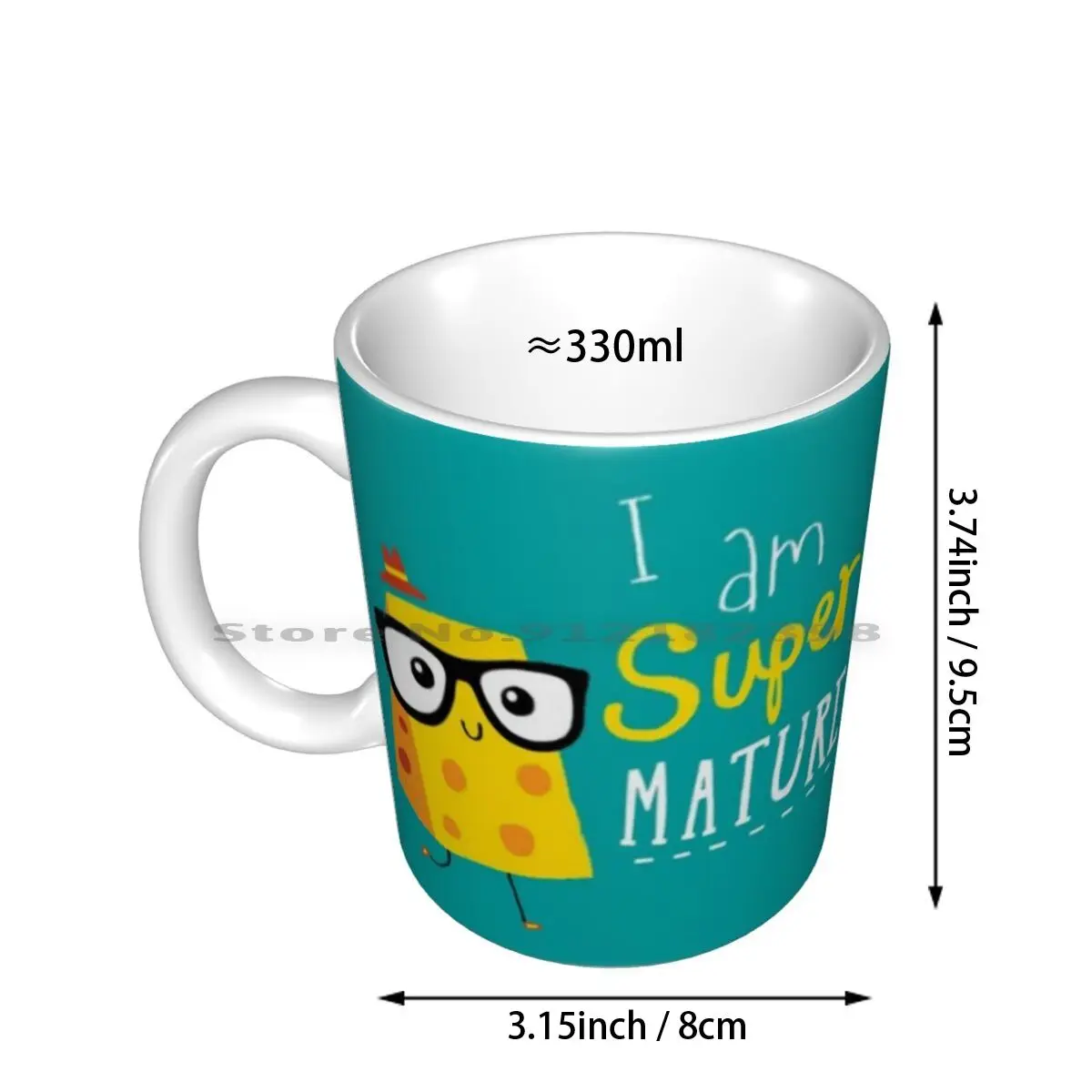 Super Mature Ceramic Mugs Coffee Cups Milk Tea Mug Cheese Funny Cute Mature Glasses Nerd Geek Character Creative Trending