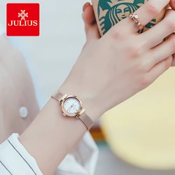 Stainless Steel Simple Mini Women's Watch Japan Quartz Hours Small Fashion Dress Bracelet Birthday Girl's Gift Julius 769