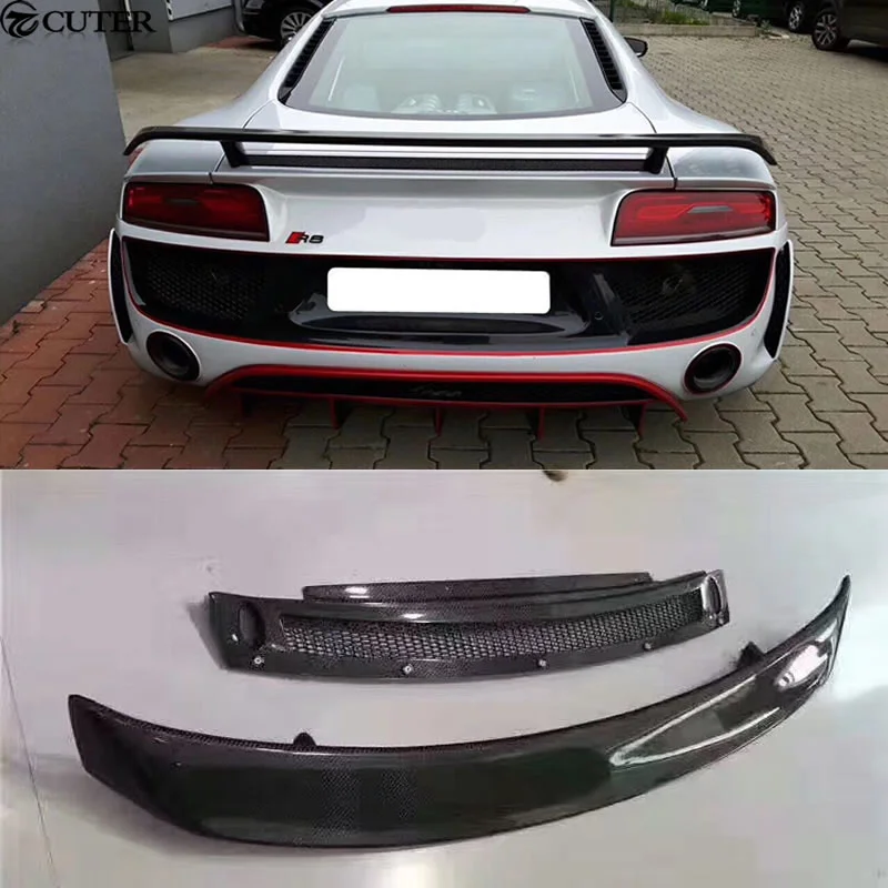 

R8 Carbon Fiber Rear Trunk Wing Spoiler for Audi R8 Gt V8 V10 Car Tail Lip Car Body Kit 08-14