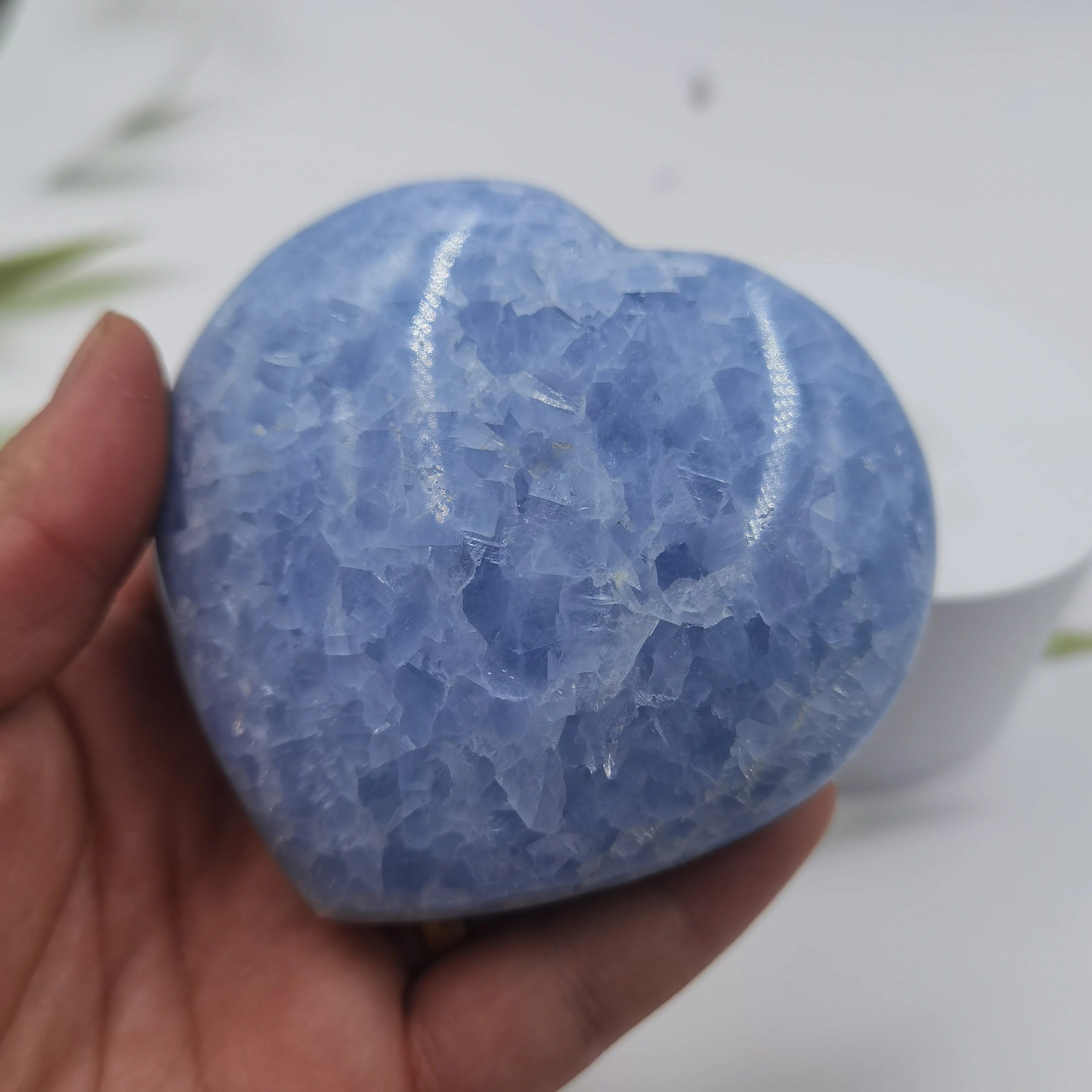 Natural Polished Blue Kyanite Heart,Quartz Crystal Ore Carved Heart,Mineral Reiki Healing Stone,Home Office Degaussing Decoratio