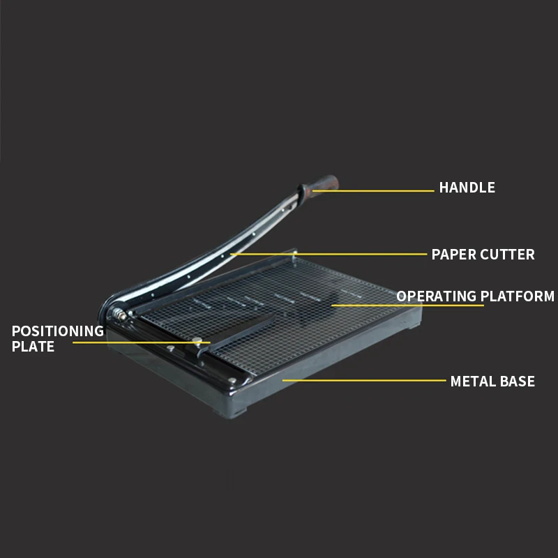 DC-8106 Manual PVC Precision Paper Cutter Cover Photo PVC Copy Paper Cardboard Cutter Steel Base/Curved Steel Cutter