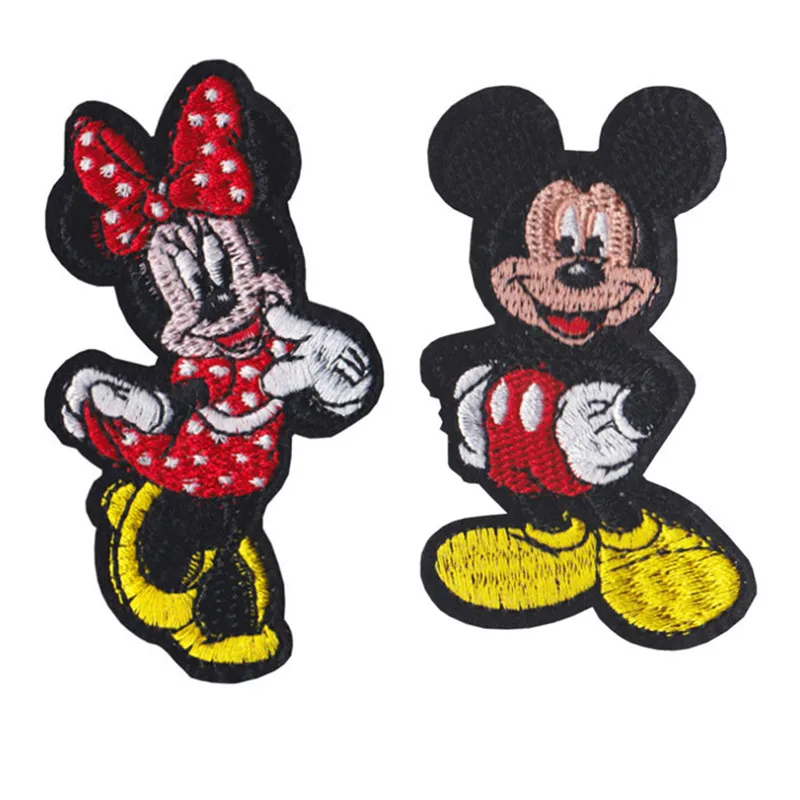 Minnie Mouse toppe da stiro Disney Hot Mickey trasferimenti abbigliamento Patch cartone animato fai da te cucito vestiti borsa Decration Sticker