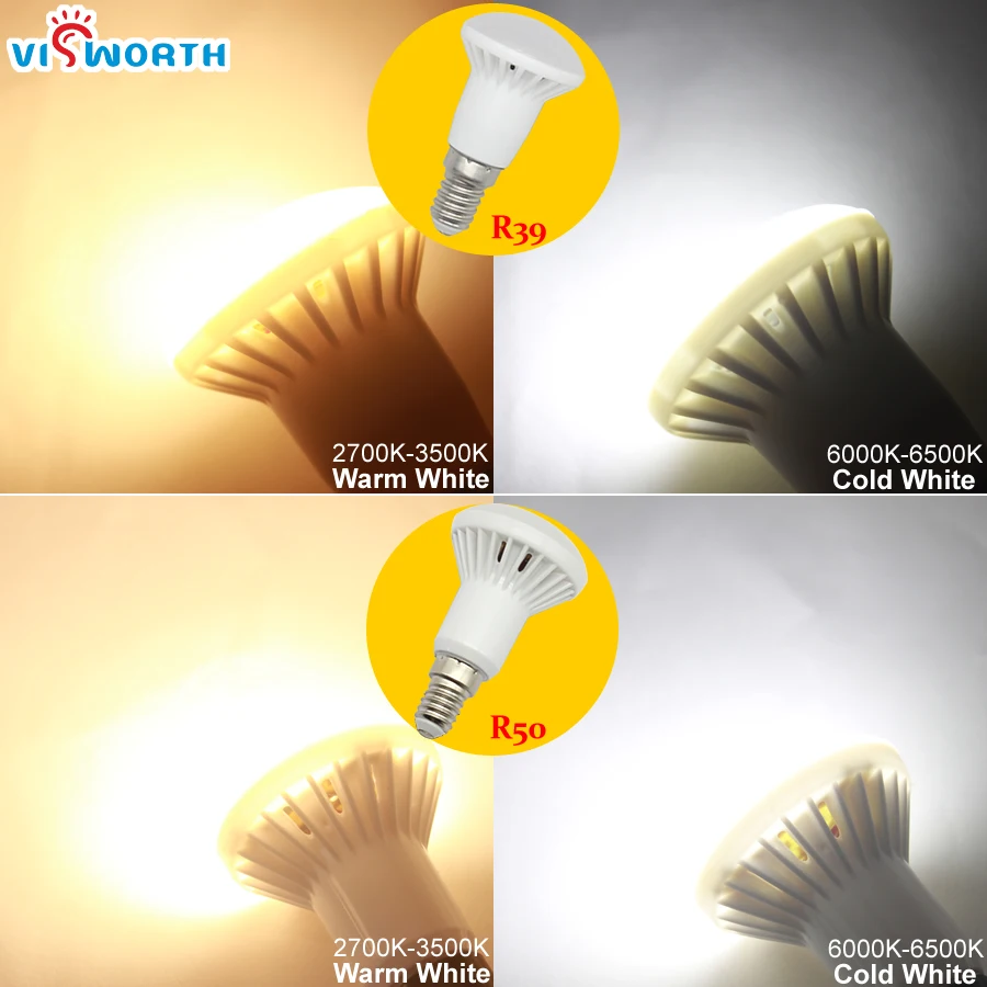 E14 Led R50 LED E27 3W 5W 7W 9W 12W 15W 20W AC 110V 220V 240V Ấm Lạnh Trắng Bóng Đèn Cho Gia Đình