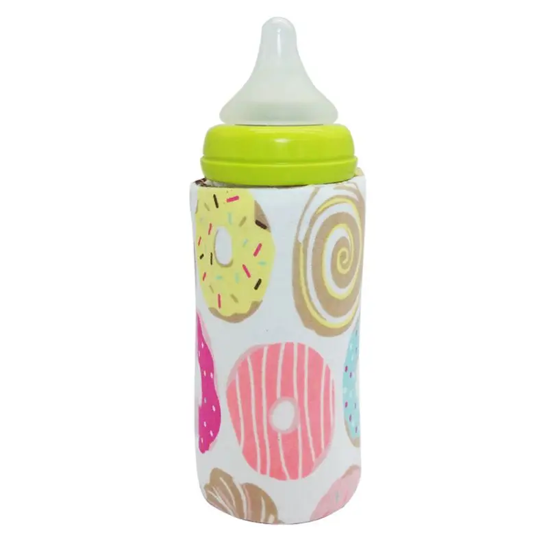 67JC Kinderwagen Reise USB Milch Wasser Wärmer Isolierte Tasche Baby Pflege Flasche Heizung 6 Farben