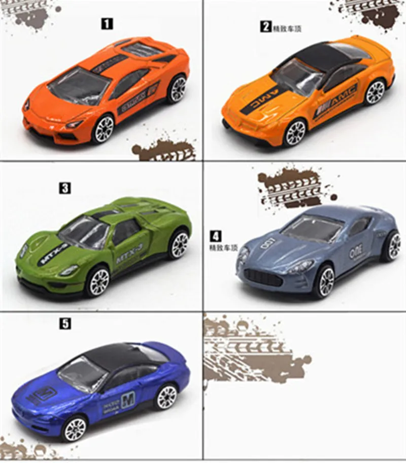 5pcs/set hot weels 1:64 Color mixing mini sports car racing car city Alloy Sliding car model oyuncak children kids toy boys gift