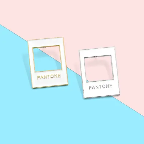 Fun Framework Design Enamel Pins Window PANTONE Brooches Badges Stylish Simplicity Pins Gifts for Friends Wholesale