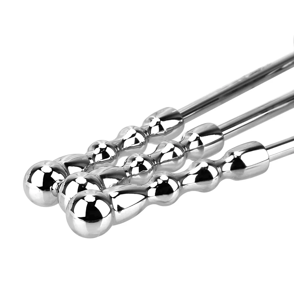 30-50mm Anal Beads Stainless Steel Butt Plug For Women Vaginal Ball Men Anus Dilator Long Dildos Female Masturbator Sex Toys 18