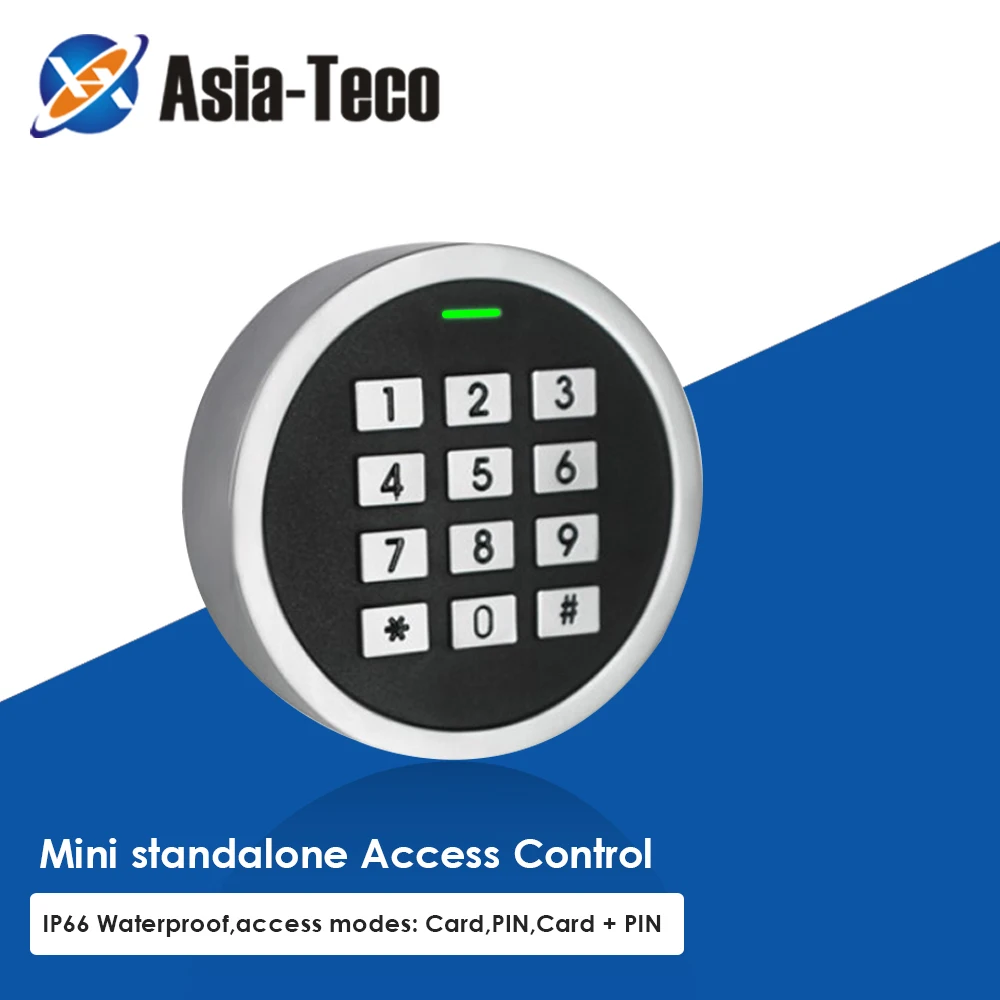 

K7 Standalone Mini Round Size Access Control Keypad IP66 Waterproof Metal Access Control Circular Password 125Khz RFID Card Read