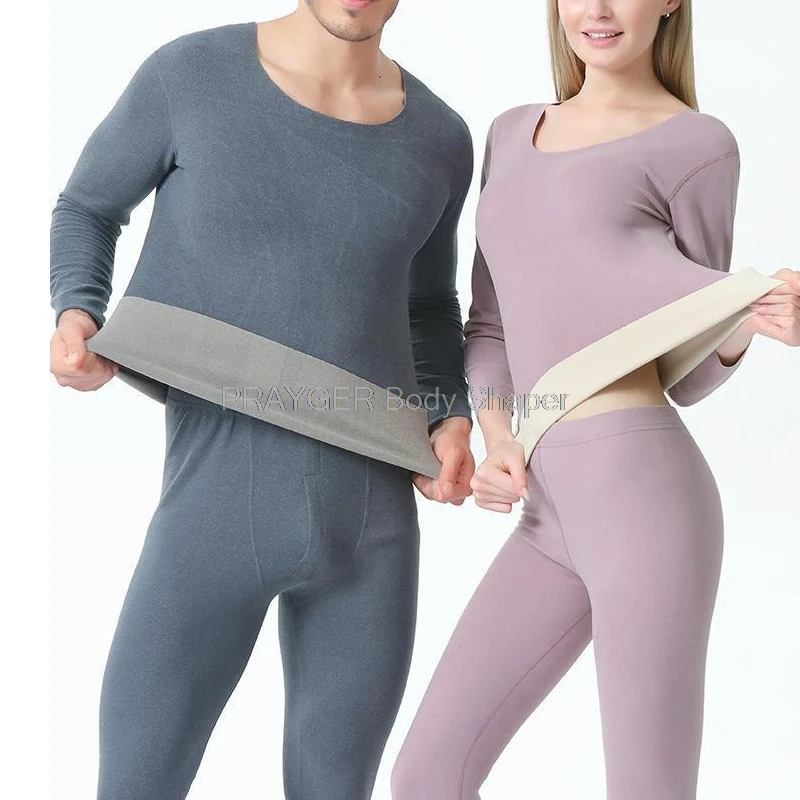 Conjunto de ropa térmica de invierno para pareja ropa interior térmica cálida para mujer Calzoncillos largos para hombre