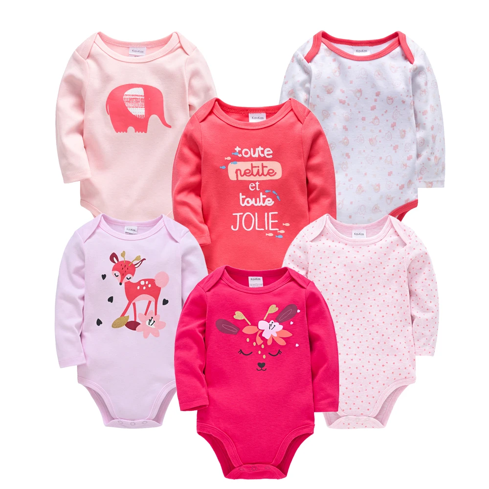 Kavkas Moda Neonati maschi Vestiti Set 3 6 pz/set Cotone Morbido Manica Lunga Autunno Ragazzo Ragazze Tuta Neonato Bambino Corpo bebe