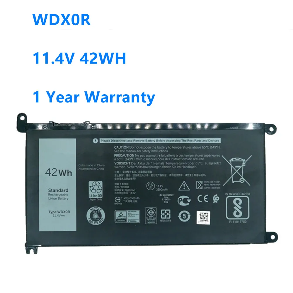Imagem -01 - Bateria do Portátil Wdx0r T2jx4 3crh3 Wdxor para Dell Inspiron 13 5000 5368 5378 7368 14 7000 7560 7460 5567 15mf Pro1508t Fw8kr bateria do portatil wdx0r t2jx4 3crh3 wdxor para dell inspiron 13 5000 5368 5378 7368 14 7000 7560 7460 5567 15mf pro1508t fw8kr 01